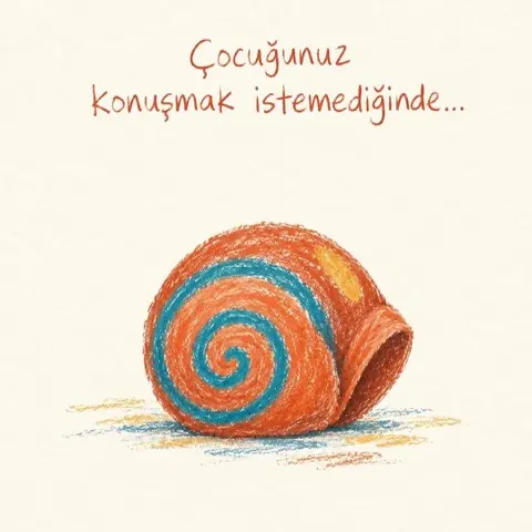 Salyangoz çizimi: çocuğunuz konuşmak istemediğinde